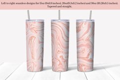 blush and rose gold tumbler bundle - glitter floral tumbler Product Image 3