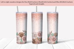 blush and rose gold tumbler bundle - glitter floral tumbler Product Image 5