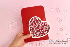 Valentine Day Card Svg| Love Heart card| Cricut Envelope Product Image 2