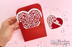 Valentine Day Card Svg| Love Heart card| Cricut Envelope Product Image 3