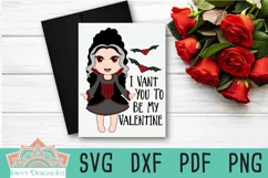I Want You To Be My Valentine Vampire SVG for Cut or Print 