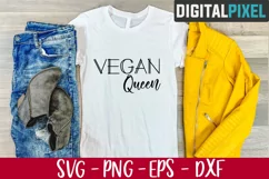 Vegan Queen Svg, Vegan Png, Sublimation Png File, Farm Svg Product Image 2