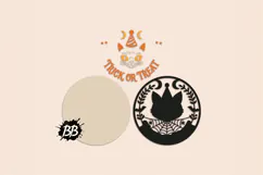 Trick or Treat Halloween Door Sign SVG, Laser Cut File Product Image 2
