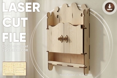 Vintage Shelf - laser cut file, SVG DXF template Product Image 1