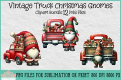 Vintage Truck Christmas Gnomes | Christmas Clipart Product Image 2