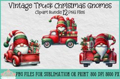 Vintage Truck Christmas Gnomes | Christmas Clipart Product Image 3
