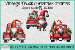 Vintage Truck Christmas Gnomes | Christmas Clipart Product Image 4