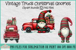 Vintage Truck Christmas Gnomes | Christmas Clipart Product Image 5