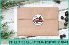 Vintage Truck Christmas Rounds | Ornament Sublimation Product Image 5
