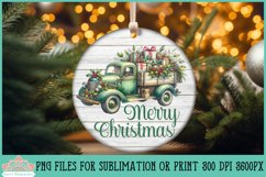 Vintage Truck Christmas Rounds | Ornament Sublimation Product Image 4