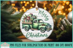 Vintage Truck Christmas Rounds | Ornament Sublimation Product Image 2