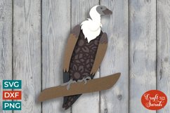 Vulture SVG | 3D Layered Vulture Scavenger Bird Cutting File Product Image 1