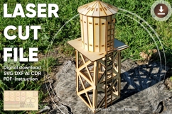 Farm Water Tower - laser cut file, Glowforge file Product Image 1