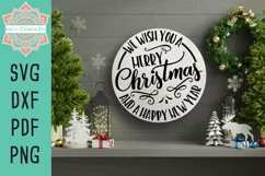 christmas round svg