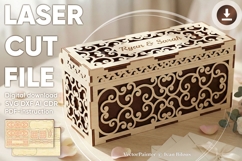 Wedding Wish Box - SVG laser cut file, Vector plan Product Image 1
