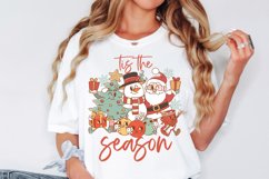 Tis The Season Retro Christmas png, Santa Claus png Product Image 1