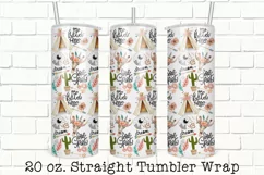 Boho Tumbler Wrap, Sublimation, Bohemian Tumbler Wrap Product Image 1