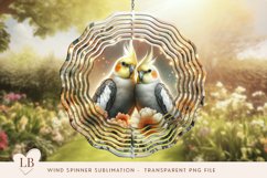 Cockatiel 10 Inch Wind Spinner Sublimation PNG Product Image 1