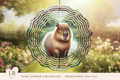 Capybara 10 Inch Wind Spinner Sublimation PNG Product Image 1