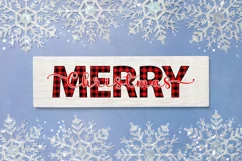 Merry Christmas buffalo plaid svg, Christmas ornament svg Product Image 5