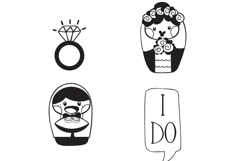 Wobblies Wedding Dingbats Product Image 2