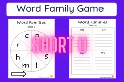 Word Families Game - Short U Product Image 1
