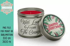 Seasons Greetings Round PNG Design for Sublimation & Print