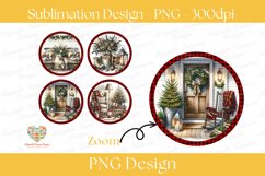 Christmas Farmhouse Buffalo Plaid Coaster Set Product Image 6