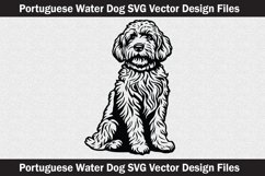 Portuguese Water Dog head vector Silhouette Svg file Product Image 2