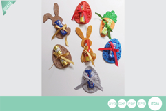 Easter Chocolate Holder SVG, Bunny Carrot Egg Laser Cut Product Image 2