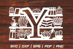 Cactus SVG alphabets SVG cut file paper cut Product Image 1