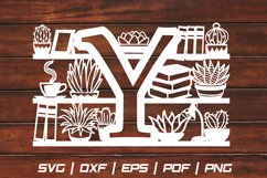 Cactus SVG alphabets SVG cut file paper cut Product Image 1