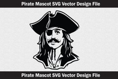 Pirate Mascot Vector Svg file cut file Product Image 2