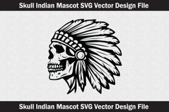 Native skull chief SVG Silhouette design Product Image 2