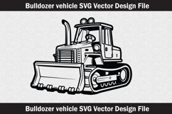 Bulldozer vehicle SVG file cut file Product Image 1