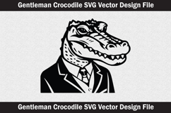 Crocodile Gentlemen SVG design Product Image 2