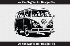Vw van SVG silhouette vector cut file Product Image 1