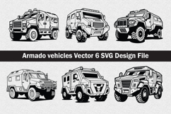 Army armed vehicle SVG Silhouette design Product Image 1
