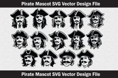 Pirate Mascot Vector Svg file cut file Product Image 1