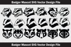 Badger head mascot SVG design Product Image 1