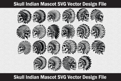 Native skull chief SVG Silhouette design Product Image 1