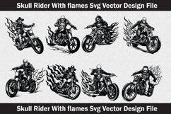 Skull Bike Rider svg Silhouette Svg file Product Image 1