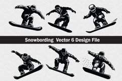 Snowboarding SVG file cut file Product Image 1