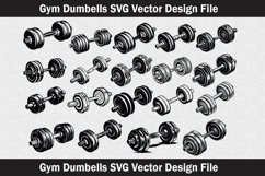 Gym dumbbells svg Silhouette Svg file Product Image 1