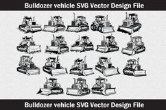 Bulldozer vehicle SVG file cut file Product Image 2