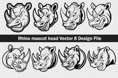 Rhino head mascot svg Silhouette Svg file Product Image 1
