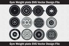Gym Weight plate svg Silhouette Svg file Product Image 1