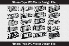 Fitness Typo svg Silhouette Svg file Product Image 1