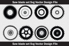 Woodworking saw blade SVG silhouette vector cut file Product Image 1