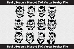 Devil mascot SVG file cut file Product Image 1